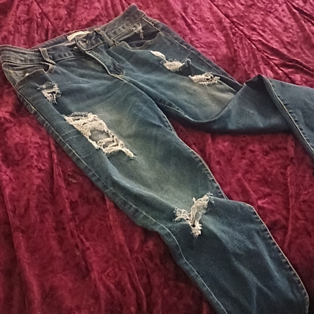 Cato Blue Denim with Red Stitching